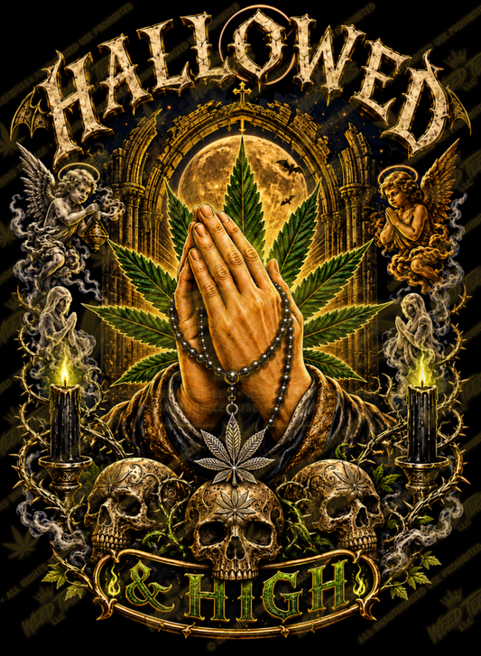 Hallowed & High | Halloween Stoner T-Shirt
