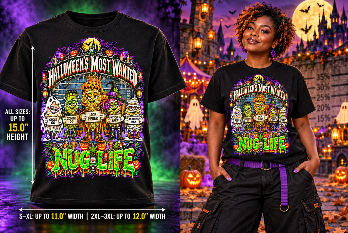 Nug Life: Halloween’s Most Wanted | Halloween Stoner T-Shirt