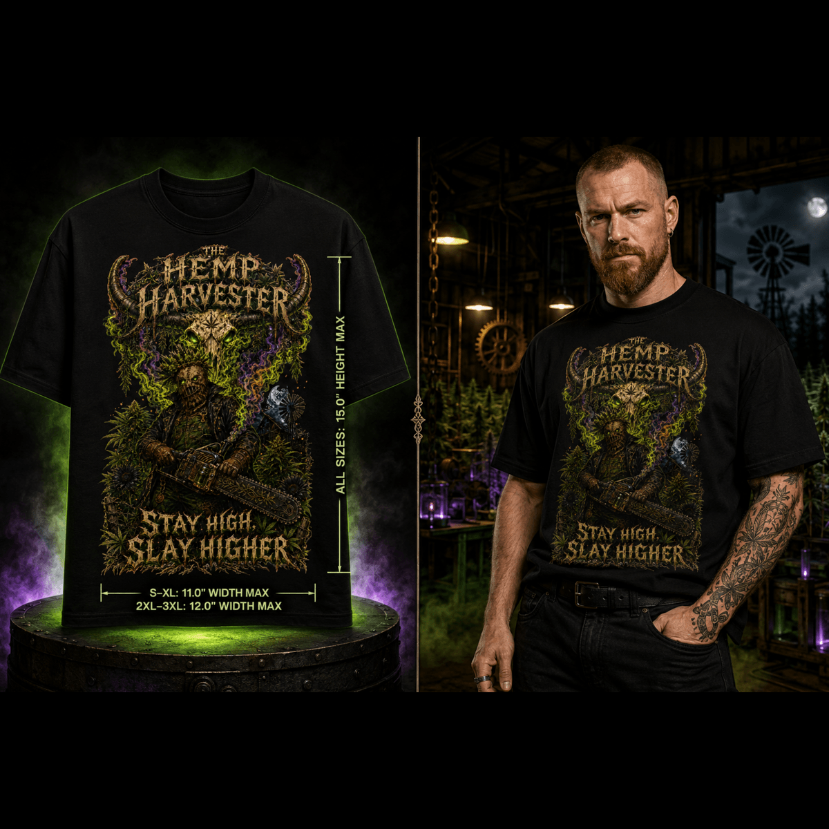 The Hemp Harvester | Halloween Stoner T-Shirt