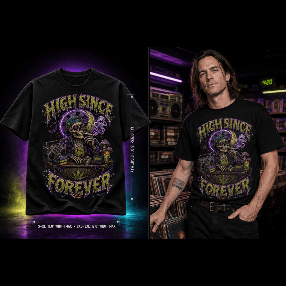 High Since Forever 90s | Halloween Stoner T-Shirt