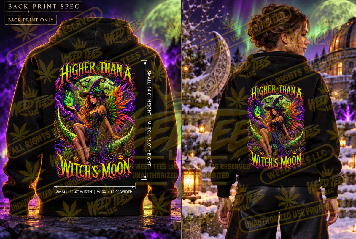 Higher Than a Witch’s Moon – Classic Unisex Pullover Hoodie