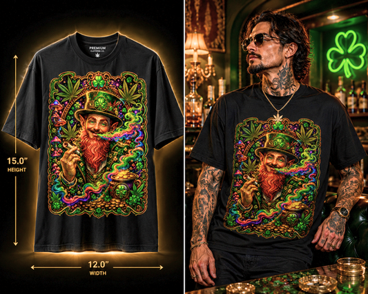 Highrish Leprechaun – Premium Cannabis Graphic Tee