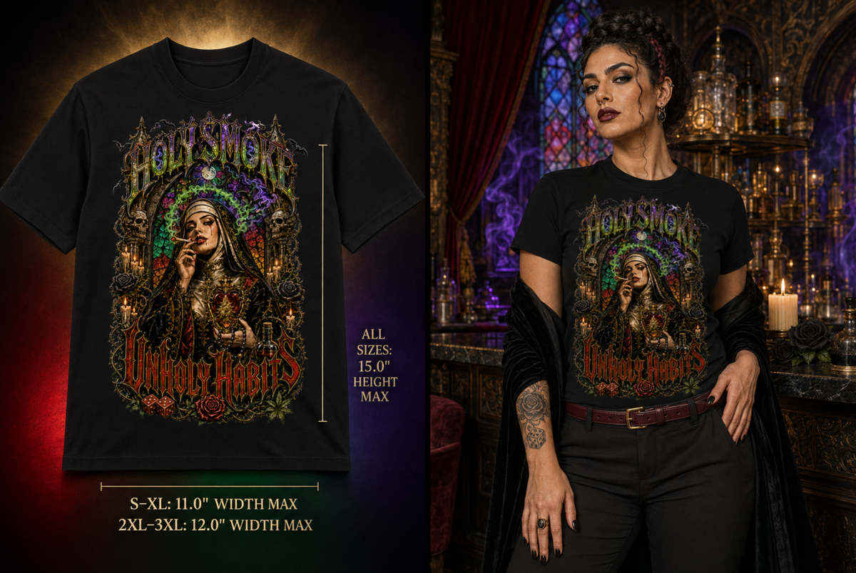 Holy Smoke, Unholy Habits | Halloween Stoner T-Shirt