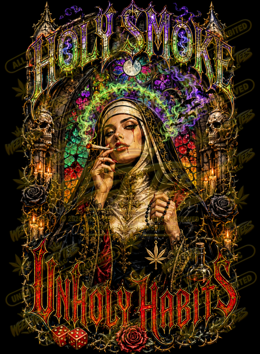Holy Smoke, Unholy Habits – Classic Unisex Pullover Hoodie