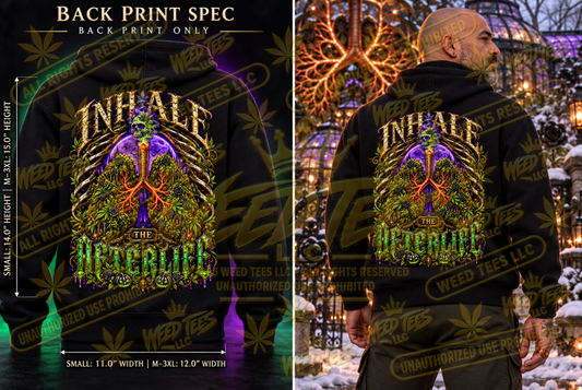 Inhale the Afterlife – Classic Unisex Pullover Hoodie