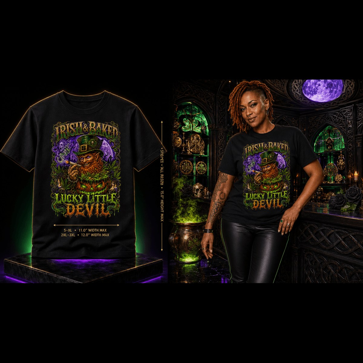 Irish & Baked | Halloween Stoner T-Shirt