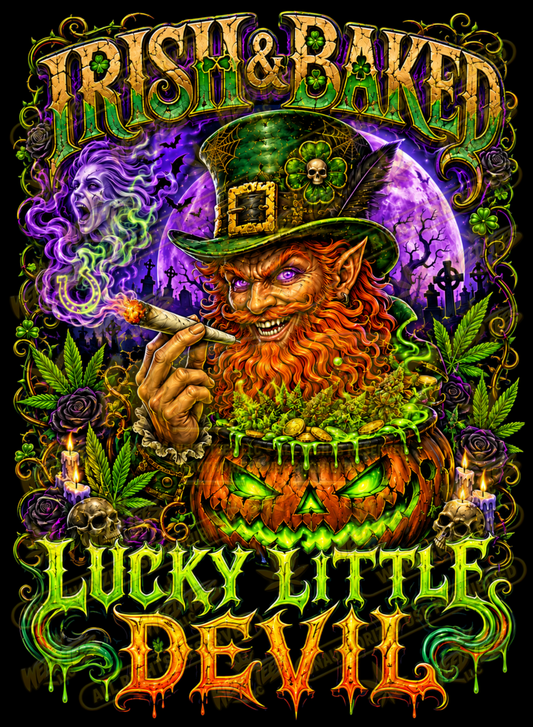 Irish & Baked: Lucky Little Devil – Classic Unisex Pullover Hoodie