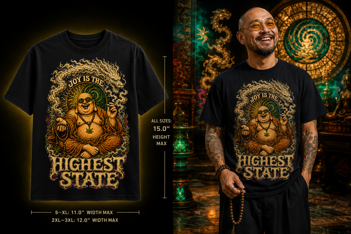 Joy Is The Highest State – Premium Cannabis Graphic Tee