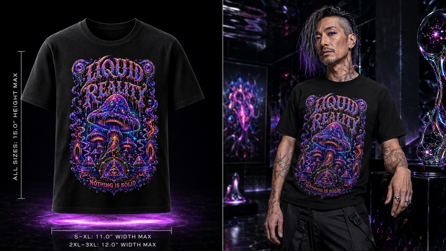 Liquid Reality – Nothing Is Solid Psychedelic Graphic Tee