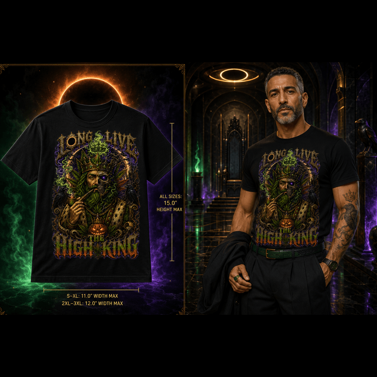 Long Live The High King | Halloween Stoner T-Shirt