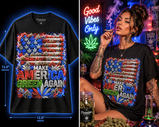 Make America Green Again – Premium Cannabis Graphic Tee