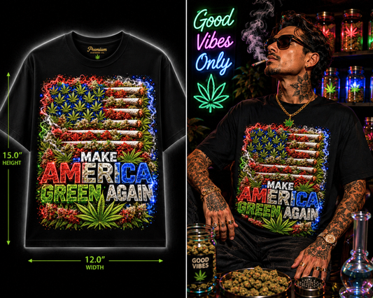 Make America Green Again – Premium Cannabis Graphic Tee