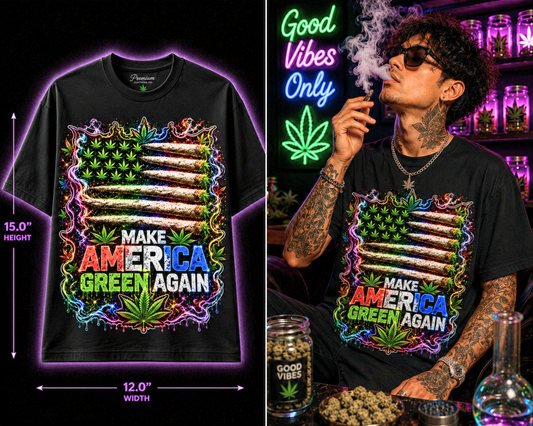 Make America Green Again – Premium Cannabis Graphic Tee