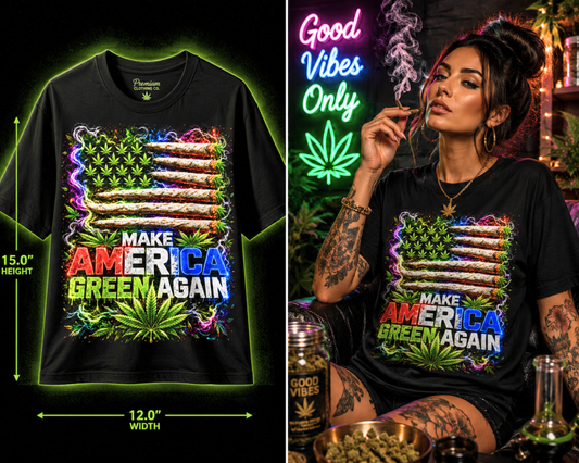 Make America Green Again – Premium Cannabis Graphic Tee