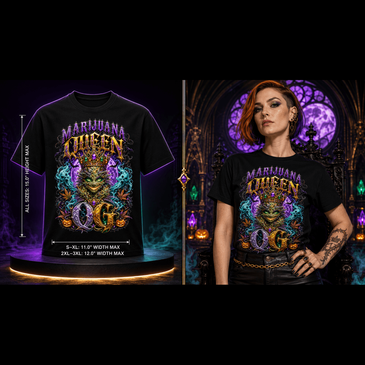 Marijuana Queen OG | Halloween Stoner T-Shirt