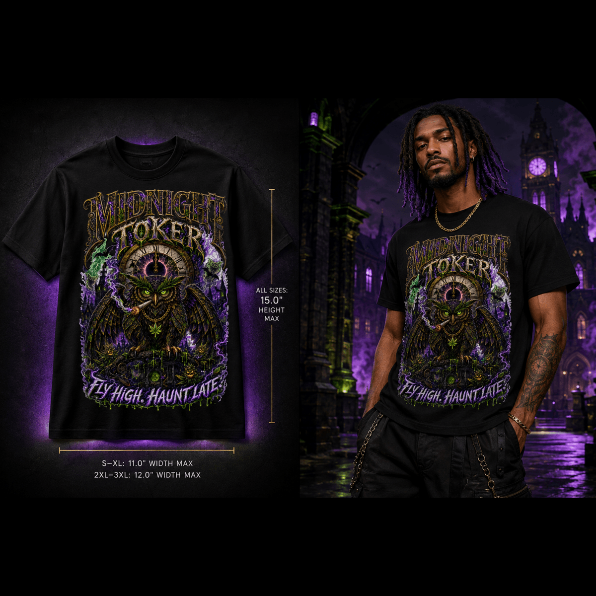 Midnight Toker | Halloween Stoner T-Shirt