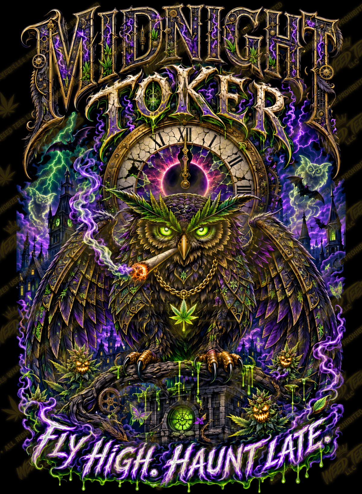 Midnight Toker | Halloween Stoner T-Shirt
