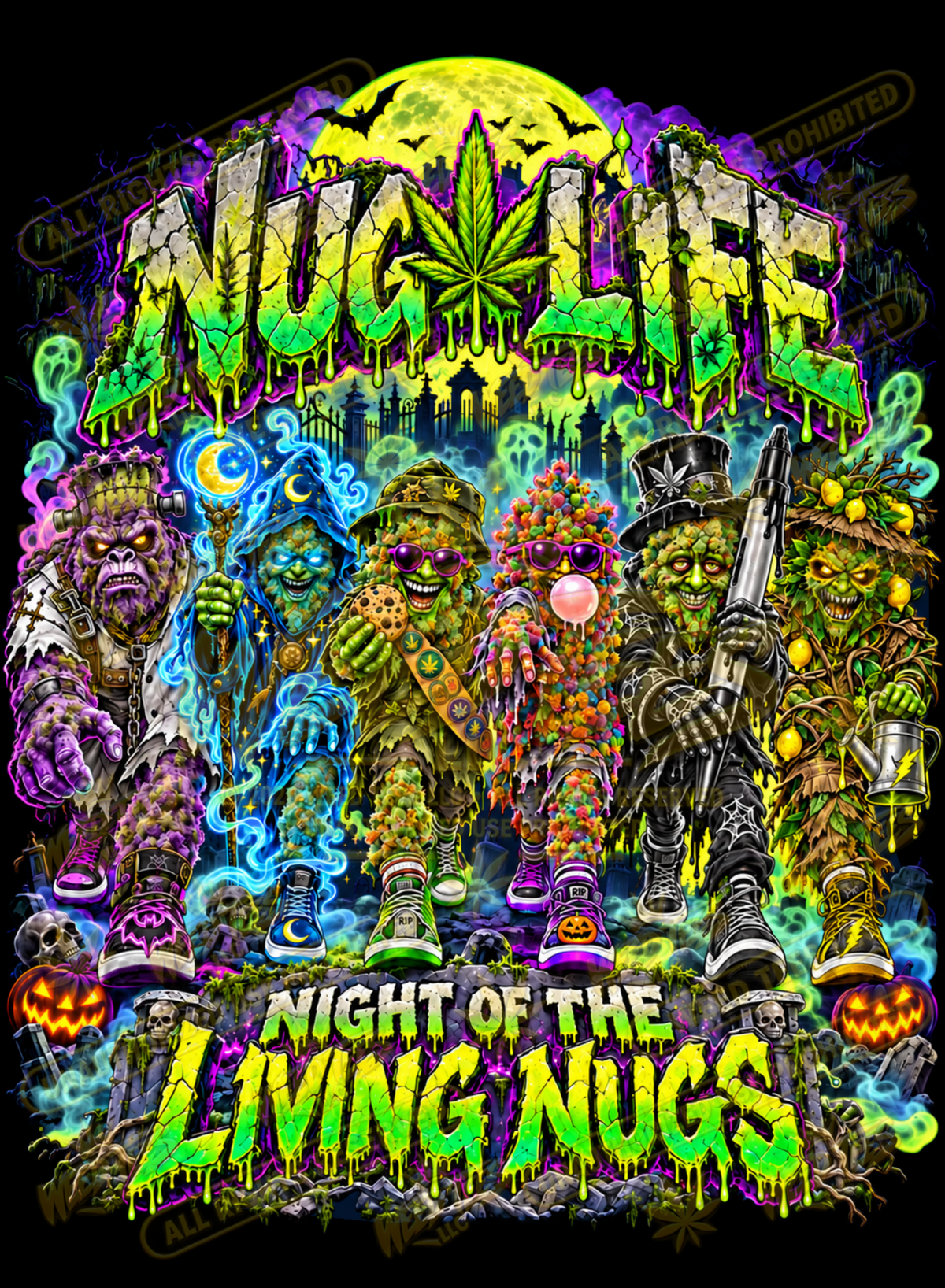 Nug Life: Night of the Living Nugs – Classic Unisex Pullover Hoodie