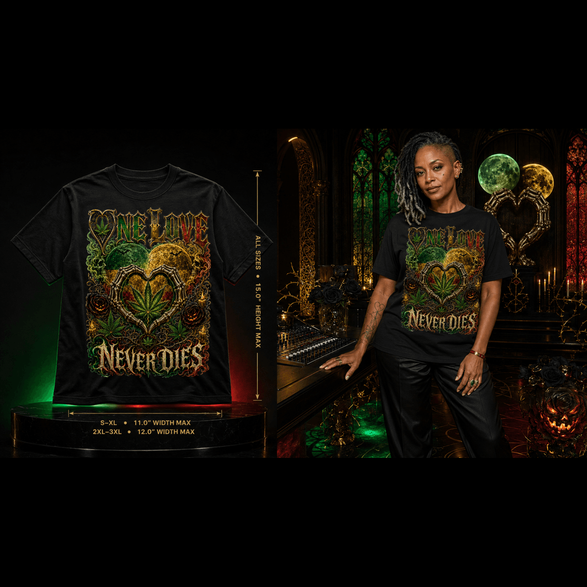 One Love Never Dies | Halloween Stoner T-Shirt
