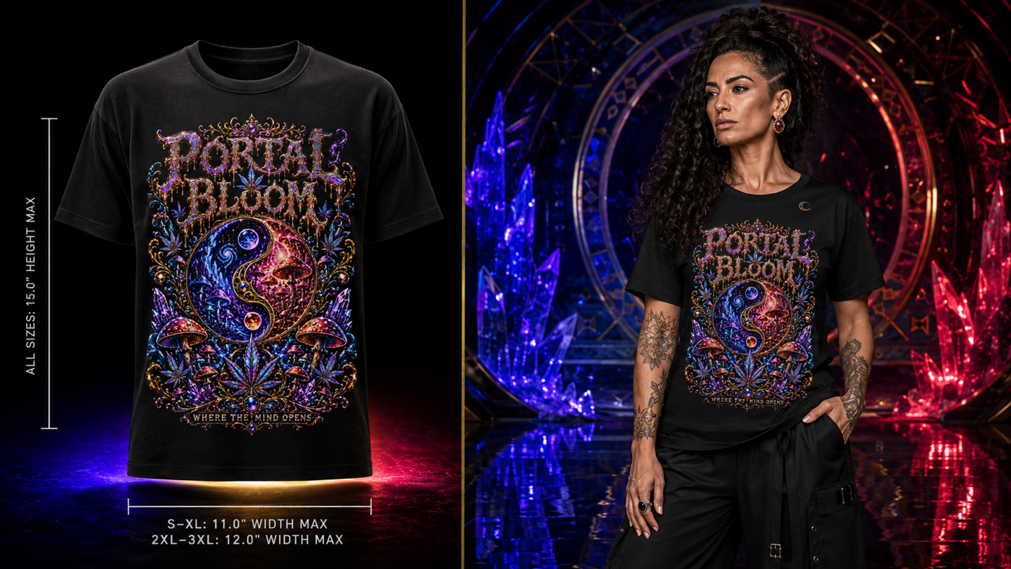 Portal Bloom – Where the Mind Opens Psychedelic Graphic Tee