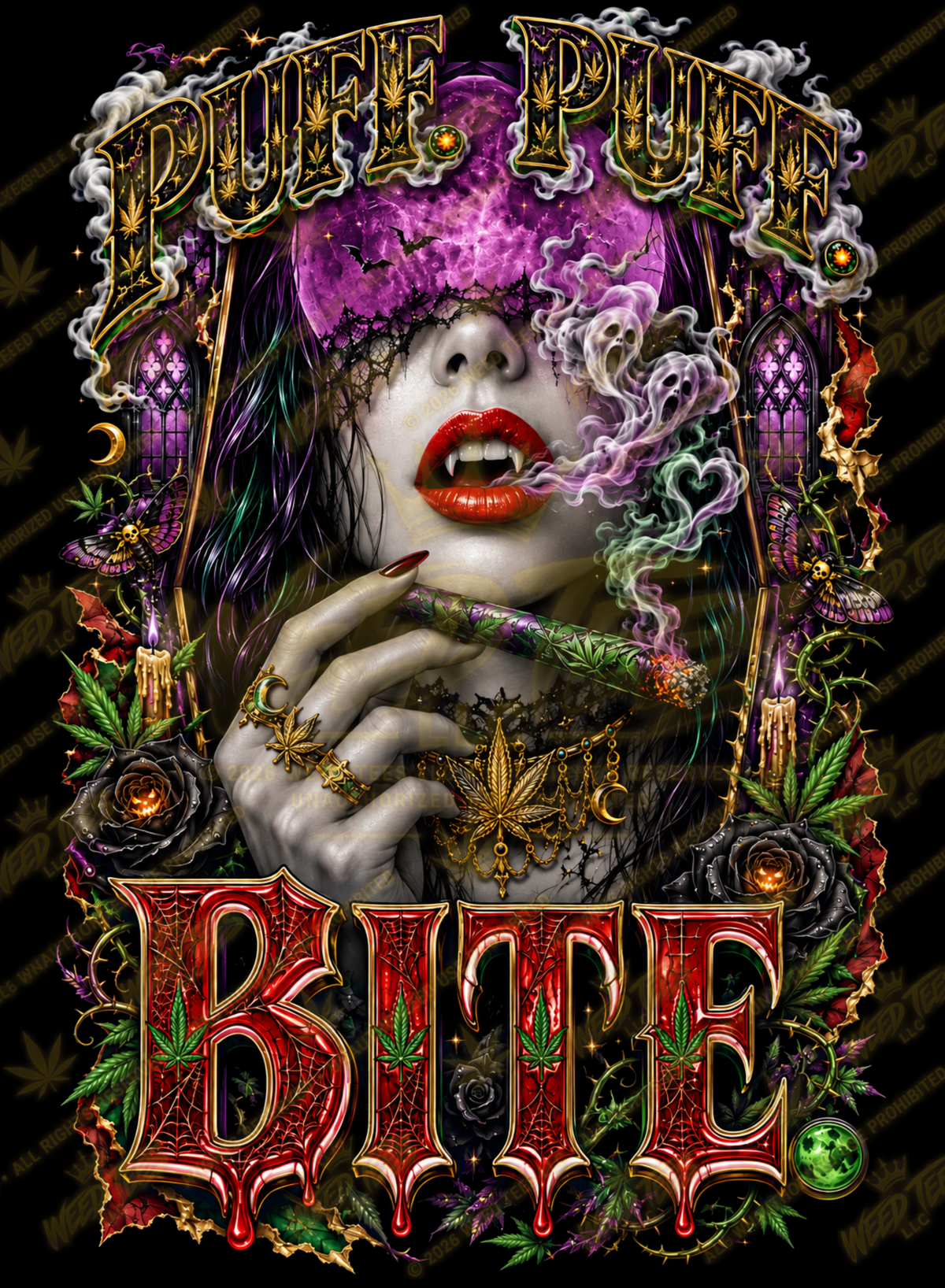 Puff Puff Bite | Halloween Stoner T-Shirt