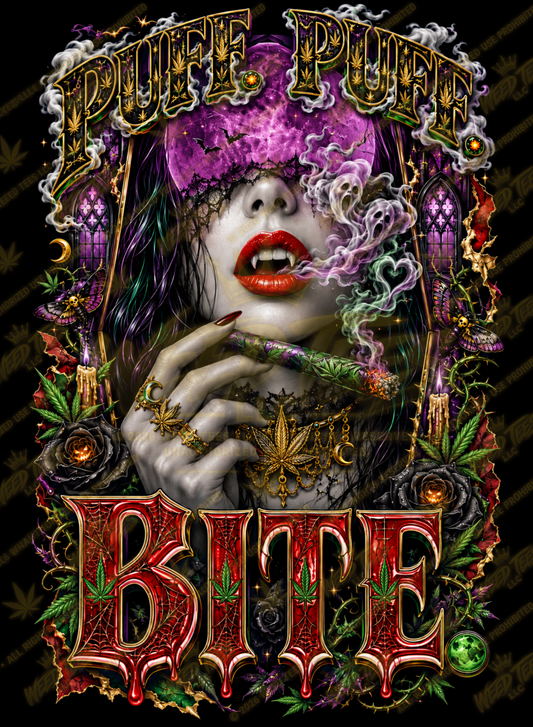 Puff Puff Bite | Halloween Stoner T-Shirt