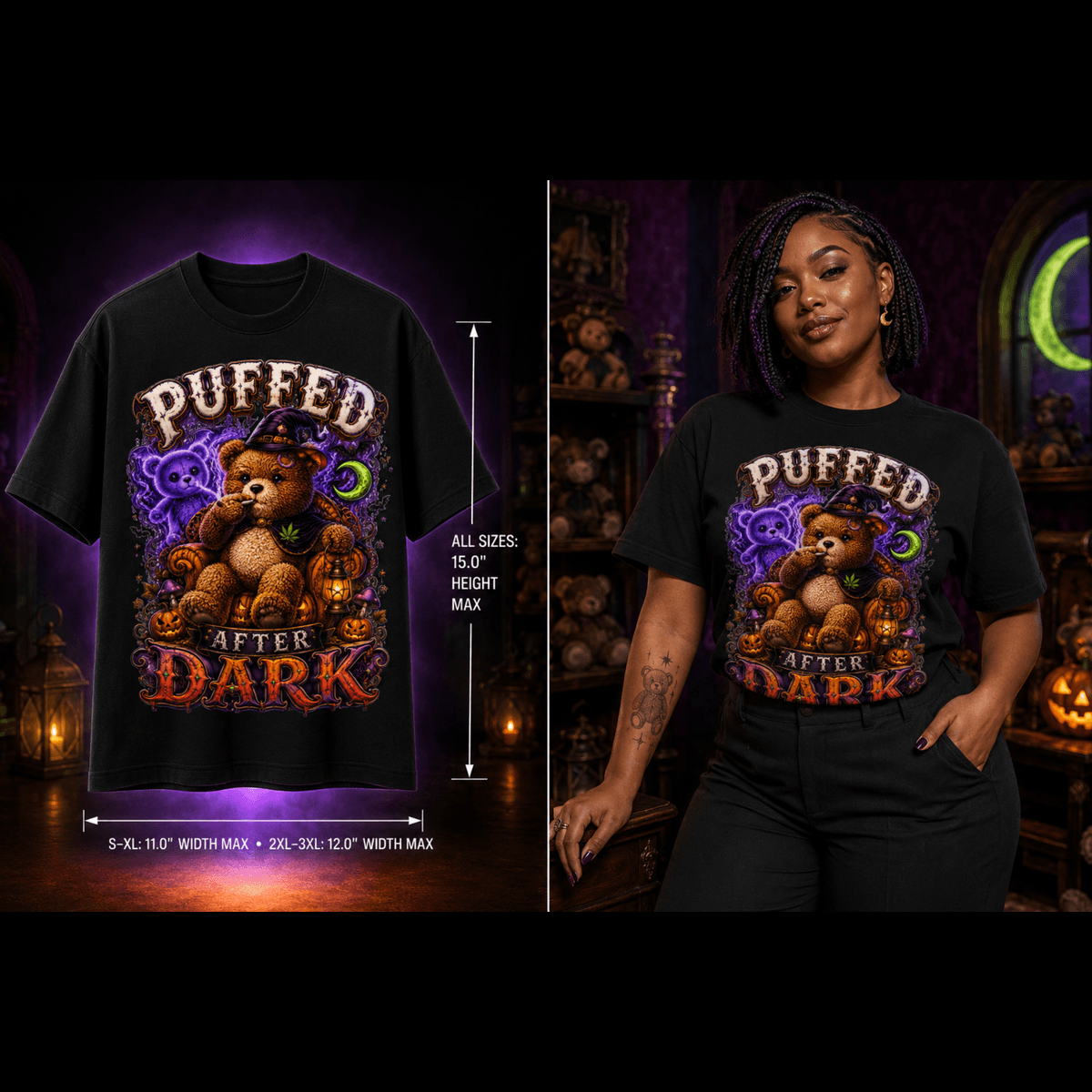 Puffed After Dark | Halloween Stoner T-Shirt