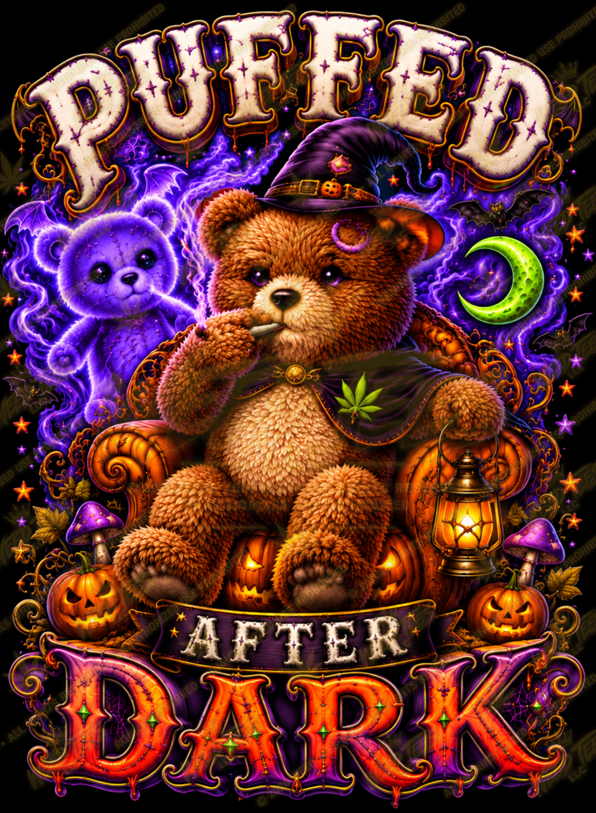 Puffed After Dark | Halloween Stoner T-Shirt