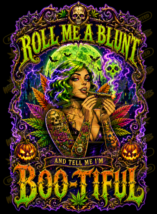 Roll Me a Blunt & Tell Me I’m Boo-tiful – Classic Unisex Pullover Hoodie