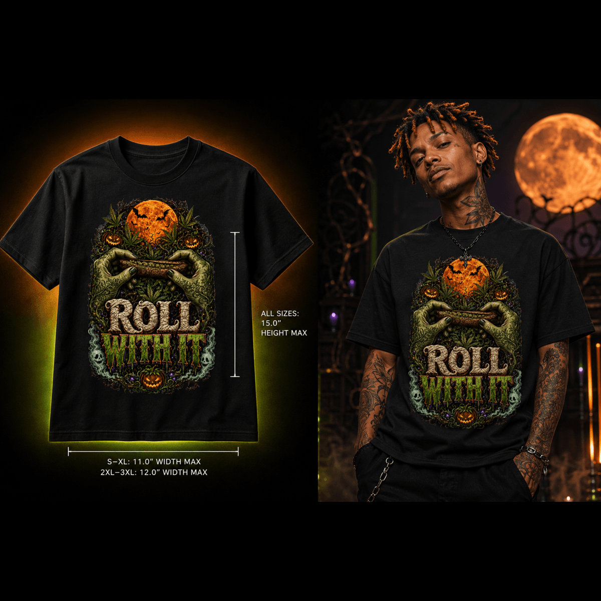 Roll With It | Halloween Stoner T-Shirt