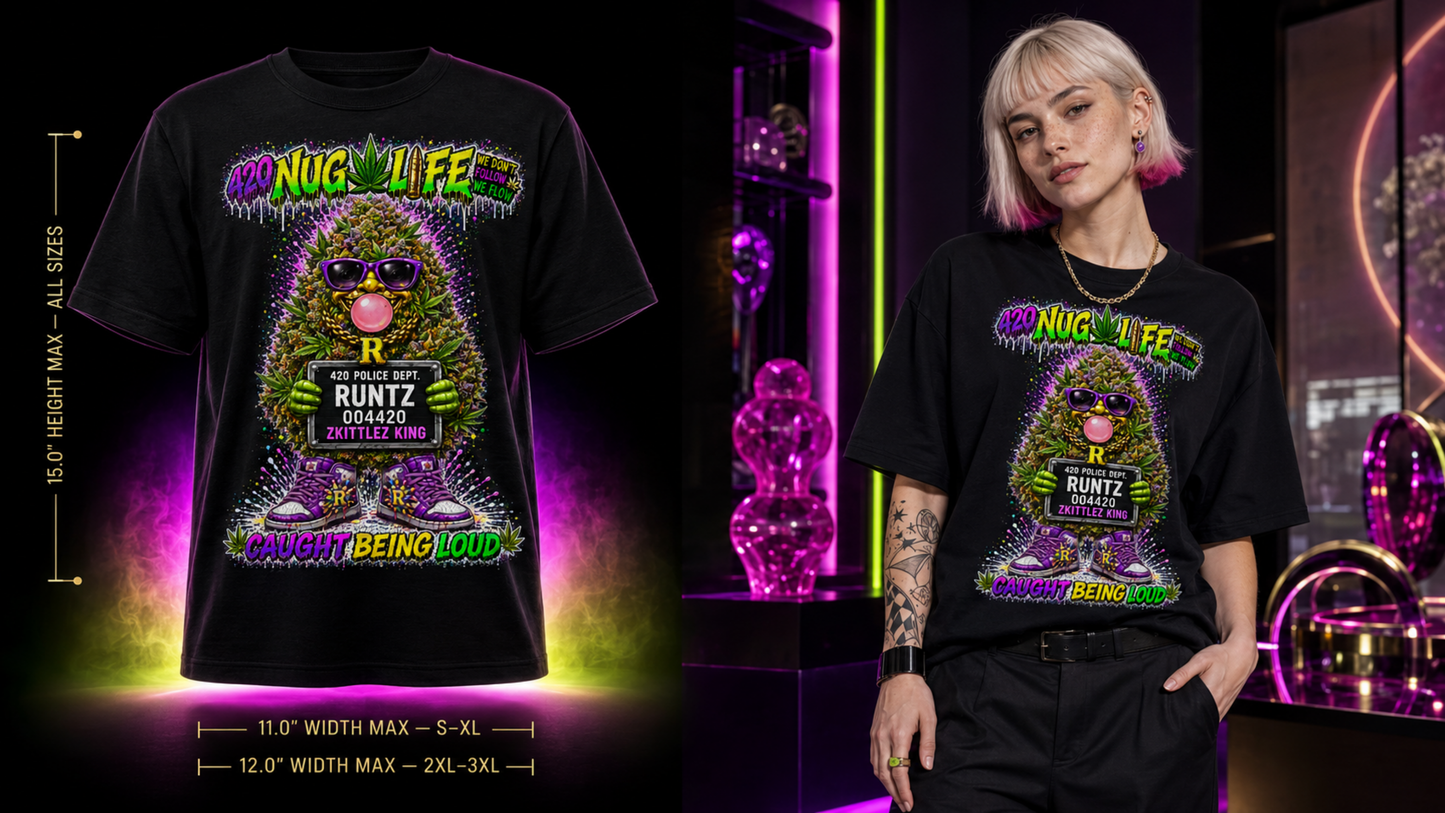 Runtz – Caught Being Loud Cannabis Graphic Tee
