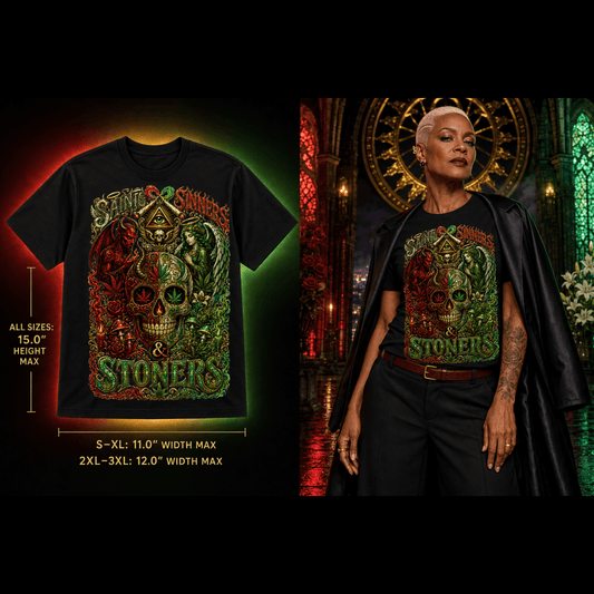 Saints, Sinners & Stoners | Halloween Stoner T-Shirt