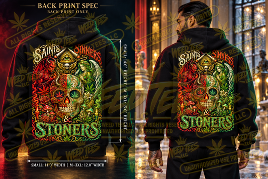 Saints, Sinners & Stoners – Classic Unisex Pullover Hoodie