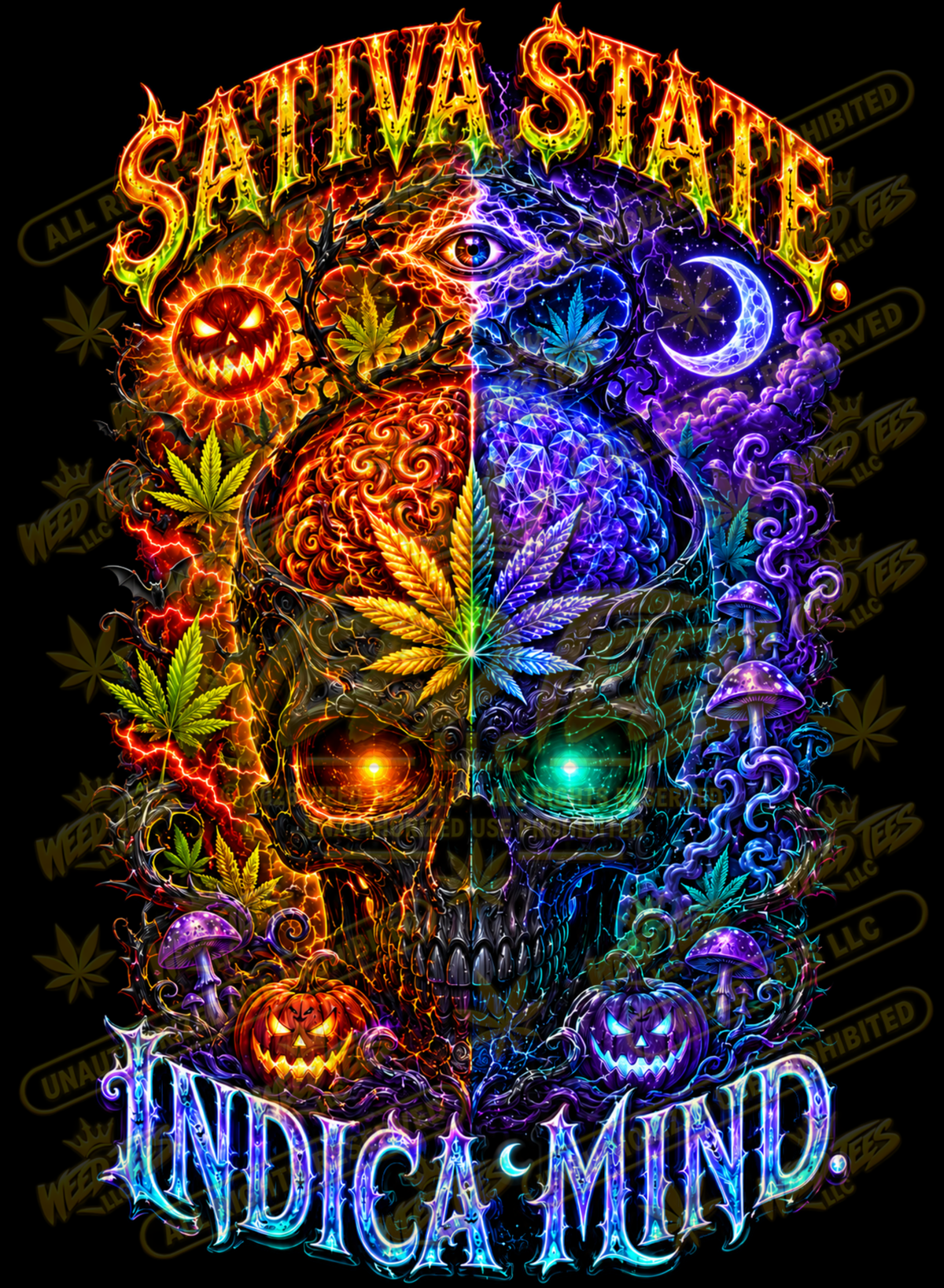 Sativa State, Indica Mind – Classic Unisex Pullover Hoodie