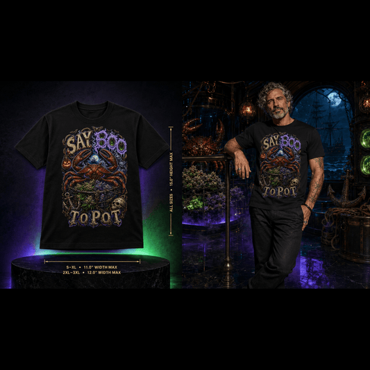 Say Boo To Pot | Halloween Stoner T-Shirt