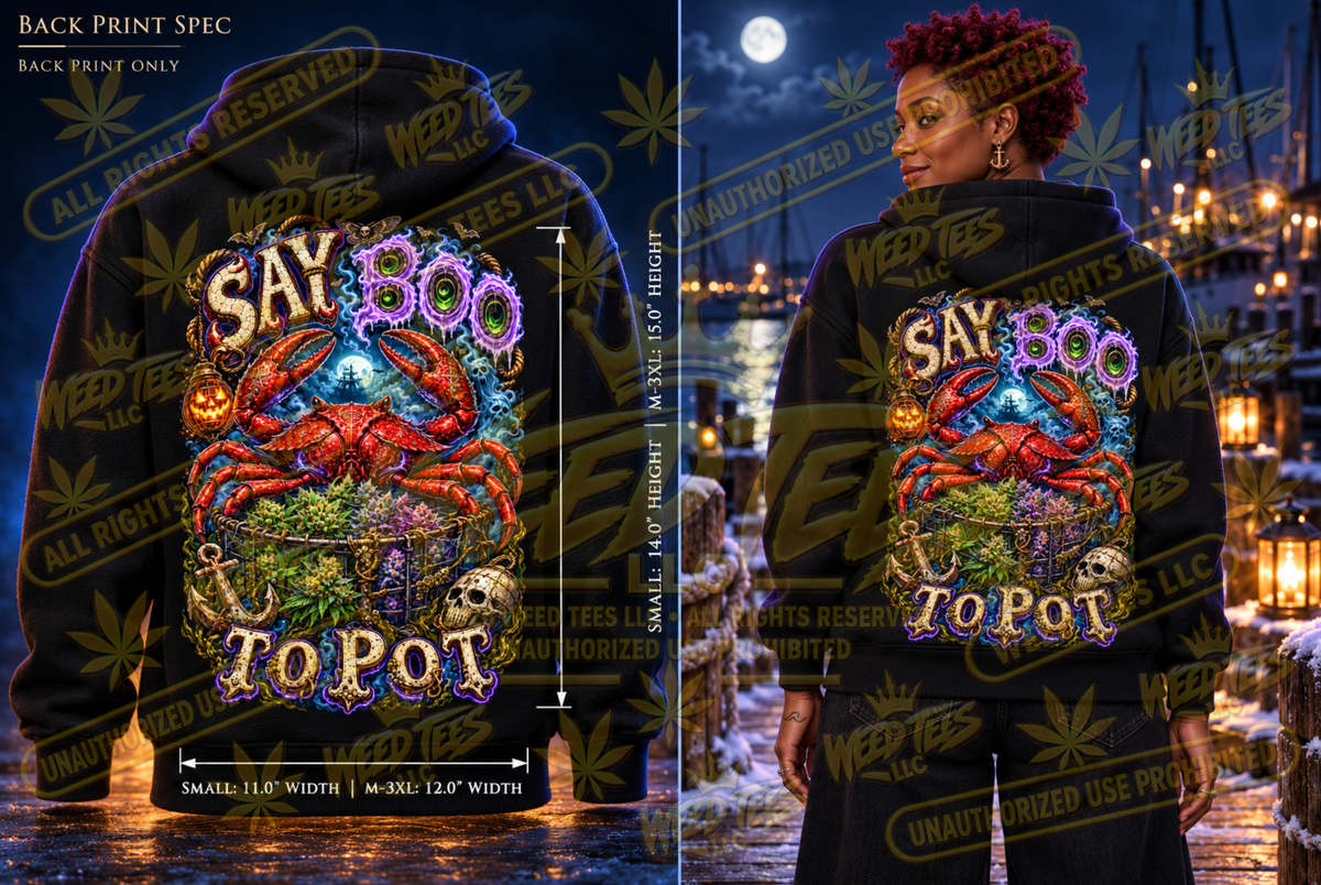 Say Boo to Pot – Classic Unisex Pullover Hoodie
