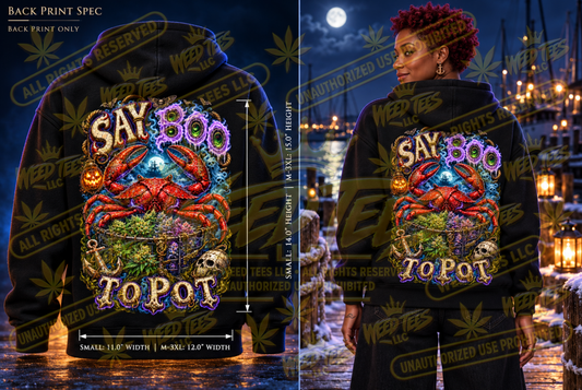 Say Boo to Pot – Classic Unisex Pullover Hoodie