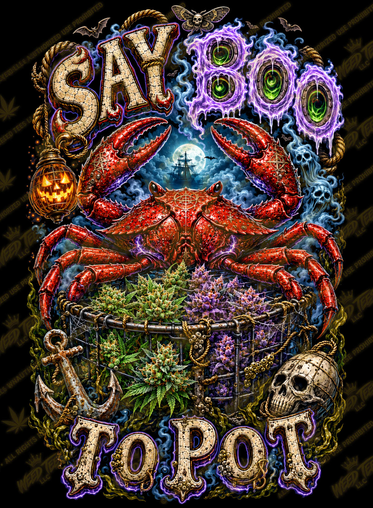 Say Boo To Pot | Halloween Stoner T-Shirt