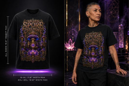 Sacred Spore Ceremony – Enter the Vision Psychedelic Graphic Tee