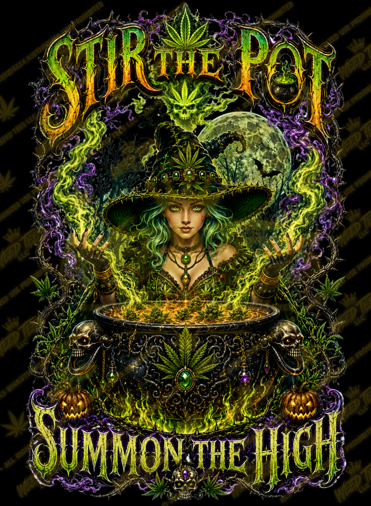 Stir the Pot, Summon the High | Halloween Stoner Tee