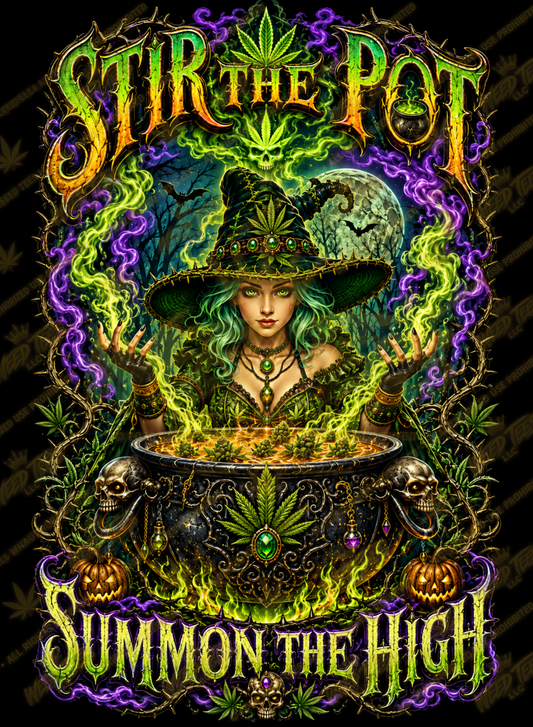 Stir the Pot, Summon the High | Halloween Stoner Tee