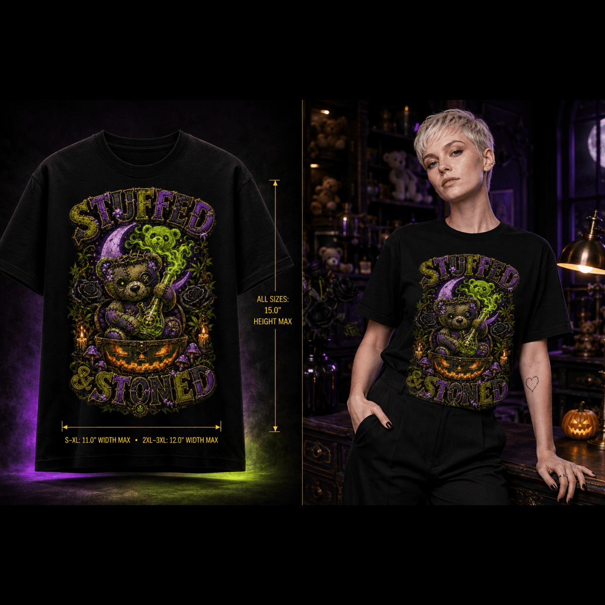 Stuffed & Stoned | Halloween Stoner T-Shirt
