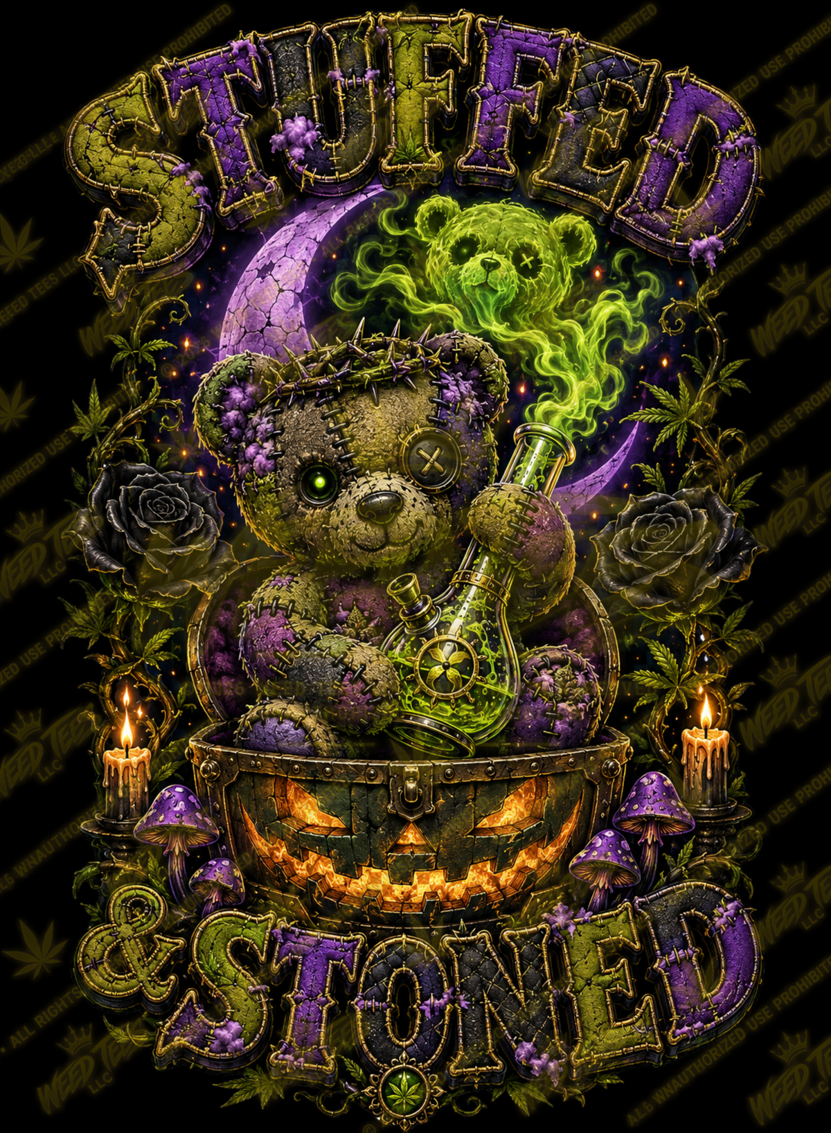 Stuffed & Stoned | Halloween Stoner T-Shirt
