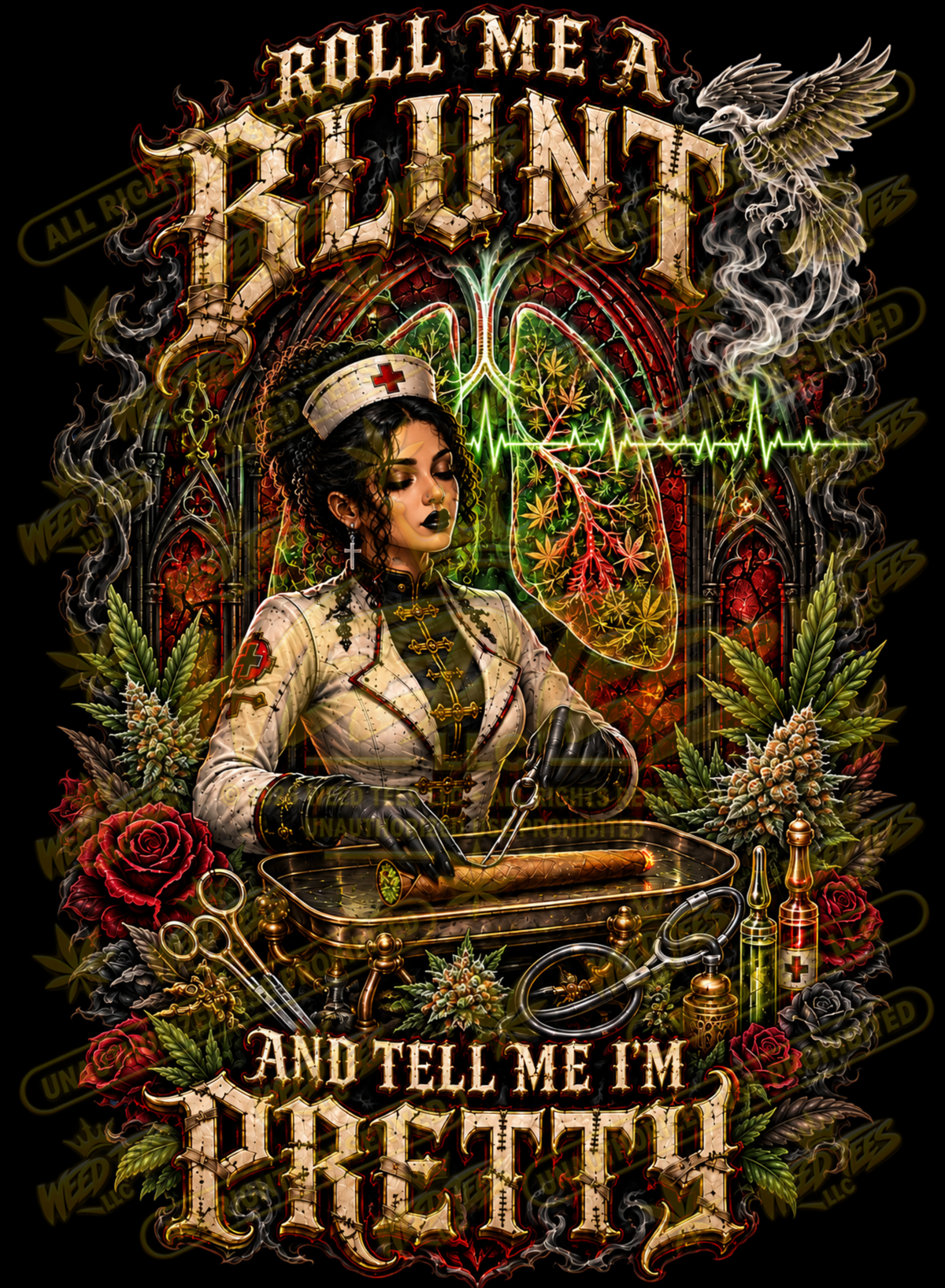 Roll Me a Blunt: Surgical Sass – Classic Unisex Pullover Hoodie