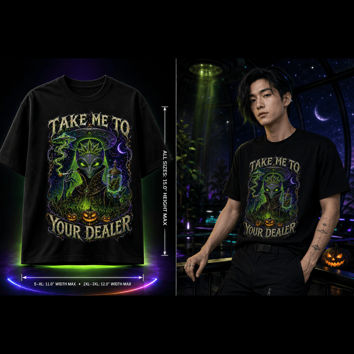Take Me to Your Dealer | Halloween Stoner T-Shirt