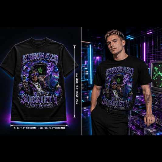 Error 420: Sobriety Not Found | Halloween Stoner T-Shirt