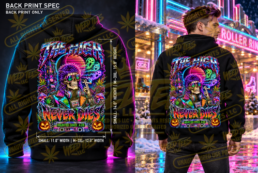 The High Never Dies: ’80s Mixtape – Classic Unisex Pullover Hoodie