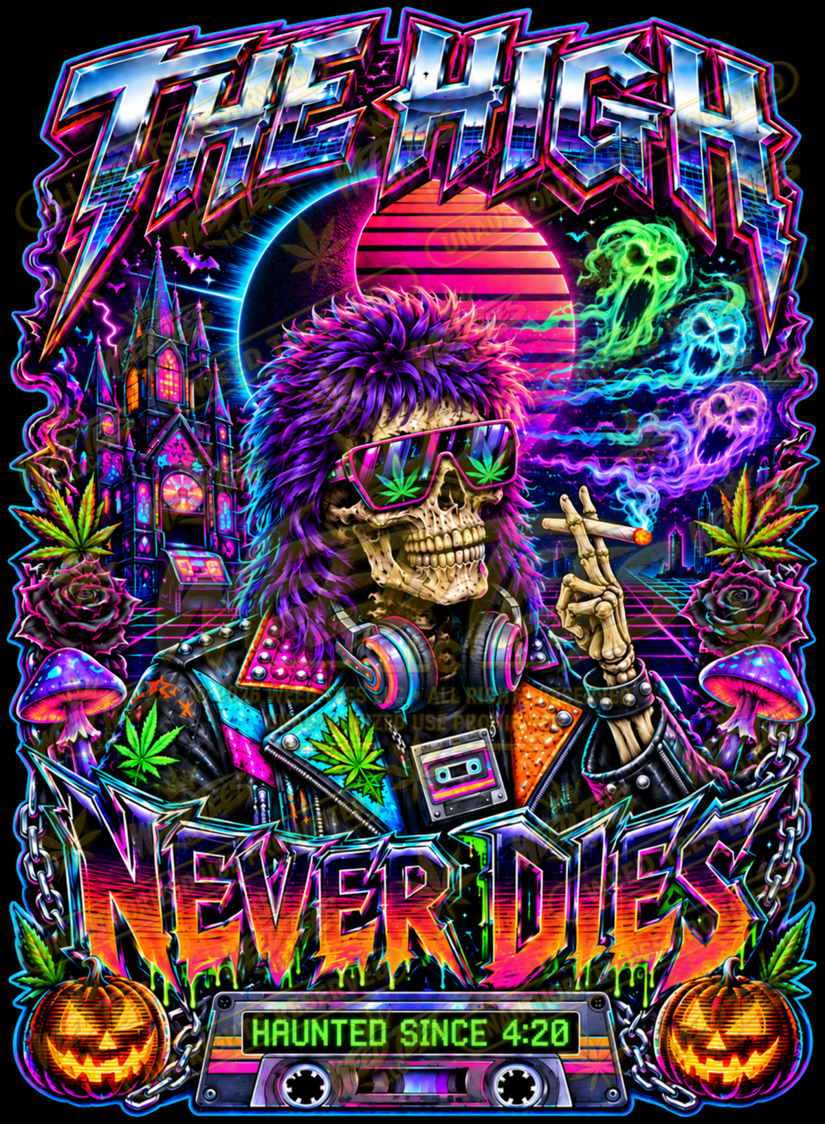 The High Never Dies: ’80s Mixtape – Classic Unisex Pullover Hoodie