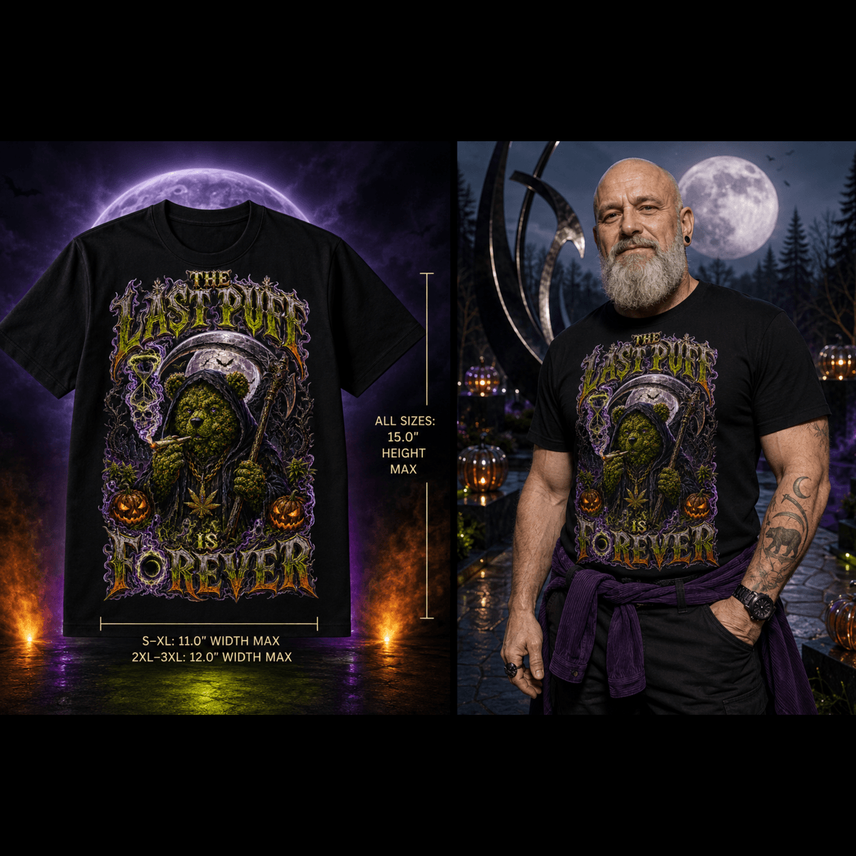 The Last Puff Is Forever | Halloween Stoner T-Shirt