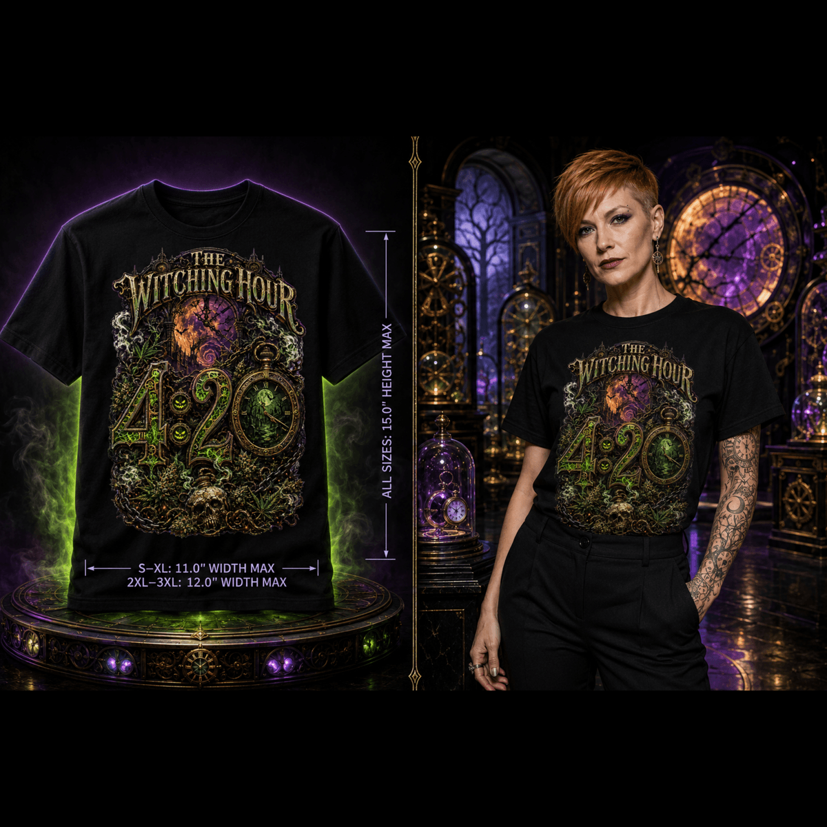 The Witching Hour | Halloween Stoner T-Shirt